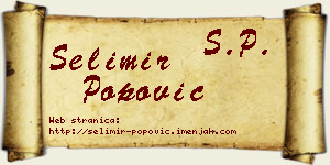 Selimir Popović vizit kartica